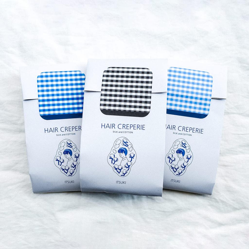 ITSUKI Nightcap HAIR PALAČINKA KOSTKOVANÁ (Kostkovaná modrá)