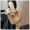 Large Capacity Woven Bag Women's New Casual Shoulder Tote Bag Seaside Vacation Beach Bag