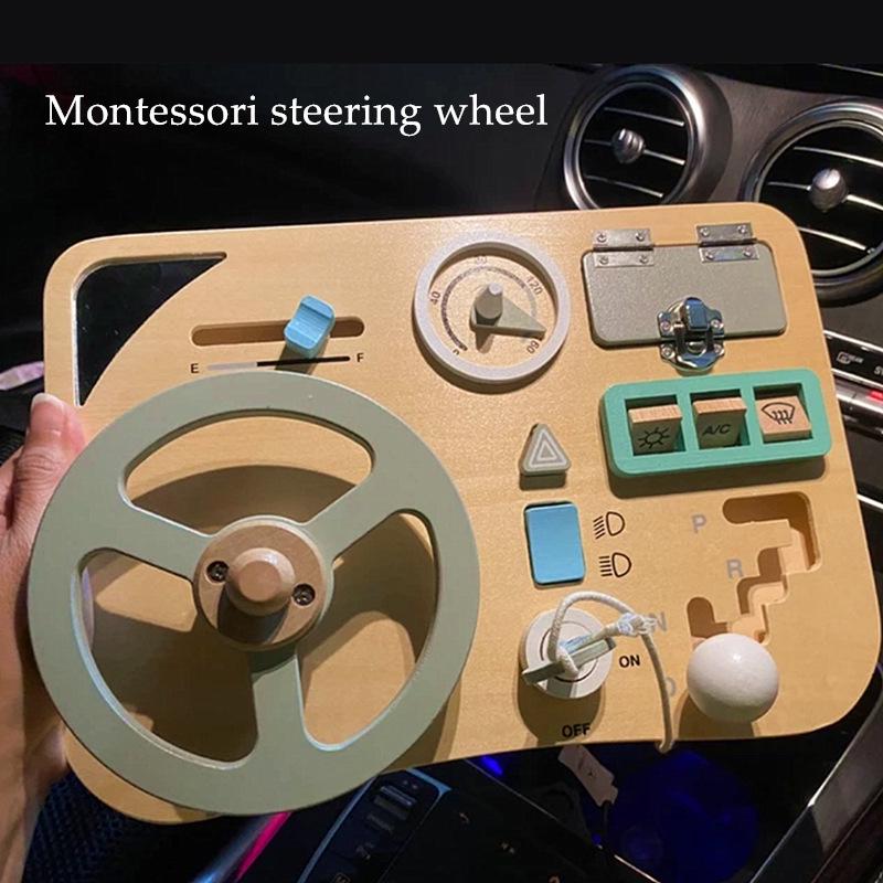 

Montessori Baby Busy Box: Wooden Fine Motor Skill Toys for 1-3 Years