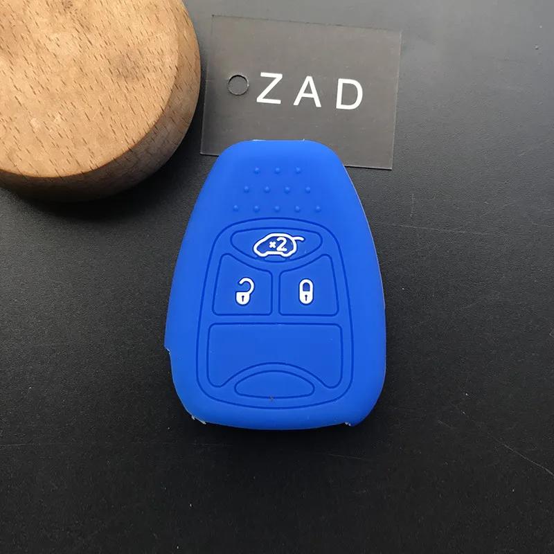 ZAD silicone rubber car key cover case set protector shell holder for JEEP wrangler   grand cherokee compass patriot car styling