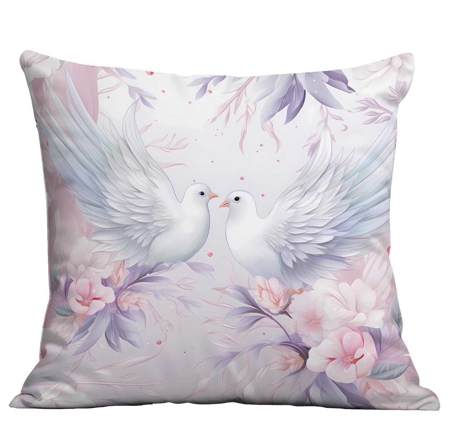 

Новая Ретро Имитация Трехмерной Наволочки с Цветами и Птицами Домашняя Гостиная Диванная Подушка Наволочка Украшение 45 * 45Cm