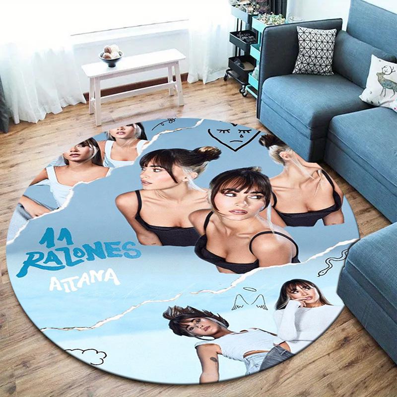 Aitana Round Area Rug,Carpet Rug for Living Room Bedroom Sofa Playroom Decor,Non-slip Floor Mat