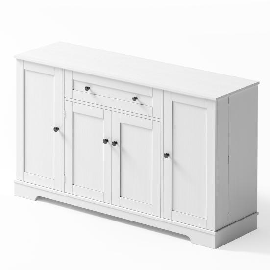 Kitchen Cabinet Multifunctional Buffet 138cm Sideboard with Drawer Shelf Doors And Adjustable Shelves Buffet Modern Design Anti-Tip Protection