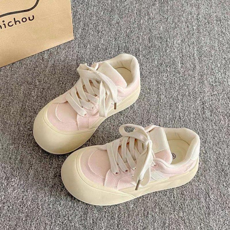 High-value platform white shoes women's new casual board shoes trendy versatile niche bread shoes