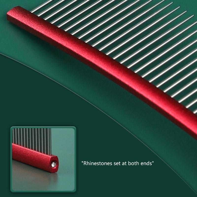 Pet Deshedding Comb for Dogs Cats Easy Use Stainless Steel Hair Comb for Pet Shedding Hair Curved Comb for Pet Grooming