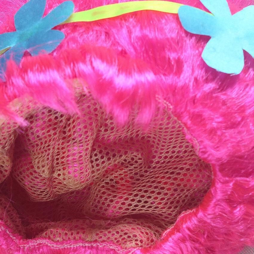 Kinder Troll Stil Festival Party Perücke Für Cartoon Cosplay Mit Pinker Kopfschmuck Kappe