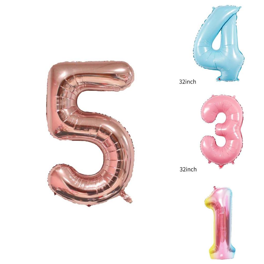 Feiern Sie mit lebhaften 32-Zoll- und 40-Zoll-Geburtstagszahlen-Folienballons für Partys