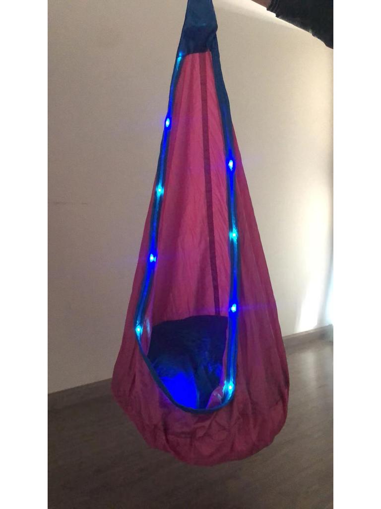 LED-Lit Portable Hanging Chair for Kids – Indoor/Outdoor Creative Nylon Swing