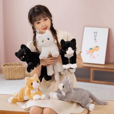 Cat Doll Simulation Kitten Plush Toy Panda Doll Girl Sleeping Pillow Doll Holiday Gift