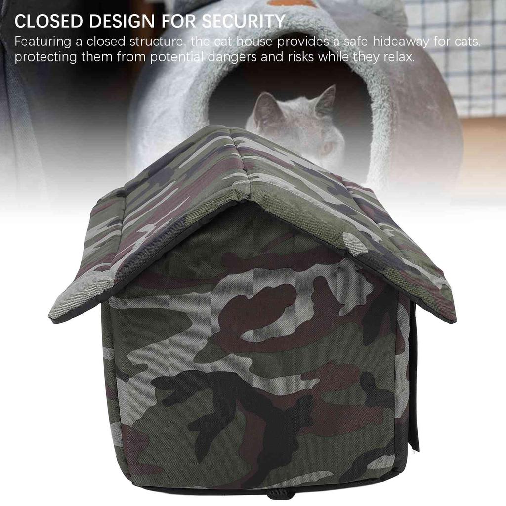 Casa Plegable para Gatos Resistente al Agua Cerrada Multifuncional Cama Cueva Cómoda para Mascotas para Interior