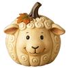 1Pc Funny Farm Animals Statue Farmhouse Pumpkin Figurines Pumpkin Table Ornaments for Autumn Halloween Thanksgiving Home Indoor