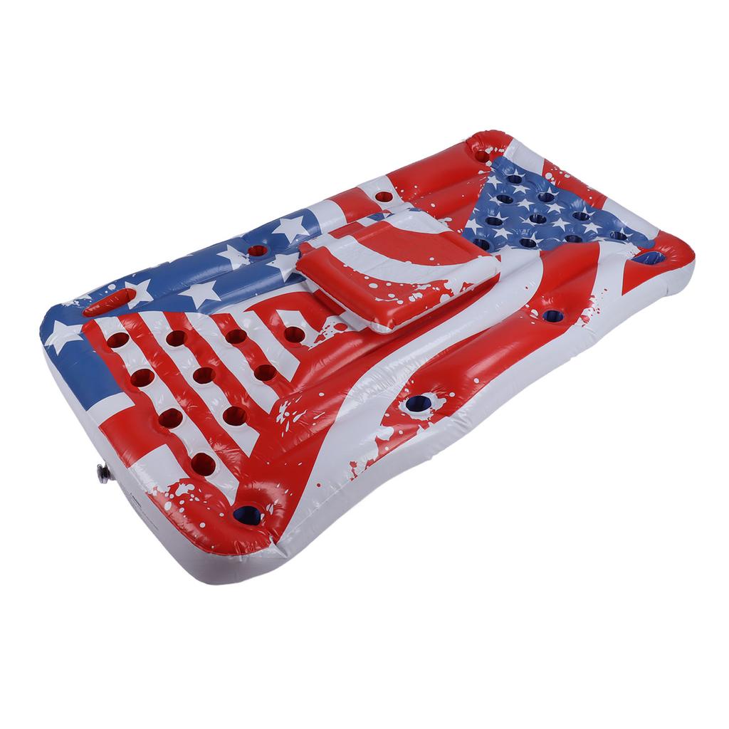 Inflatable Party Pong Raft PVC Floating Beer Pong Table Water Pool Party Barge Lounge