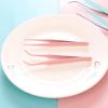 DIY Colorful Macaron Pink Eyelash Tweezers: Pointed Stainless Steel for Handmade Journaling