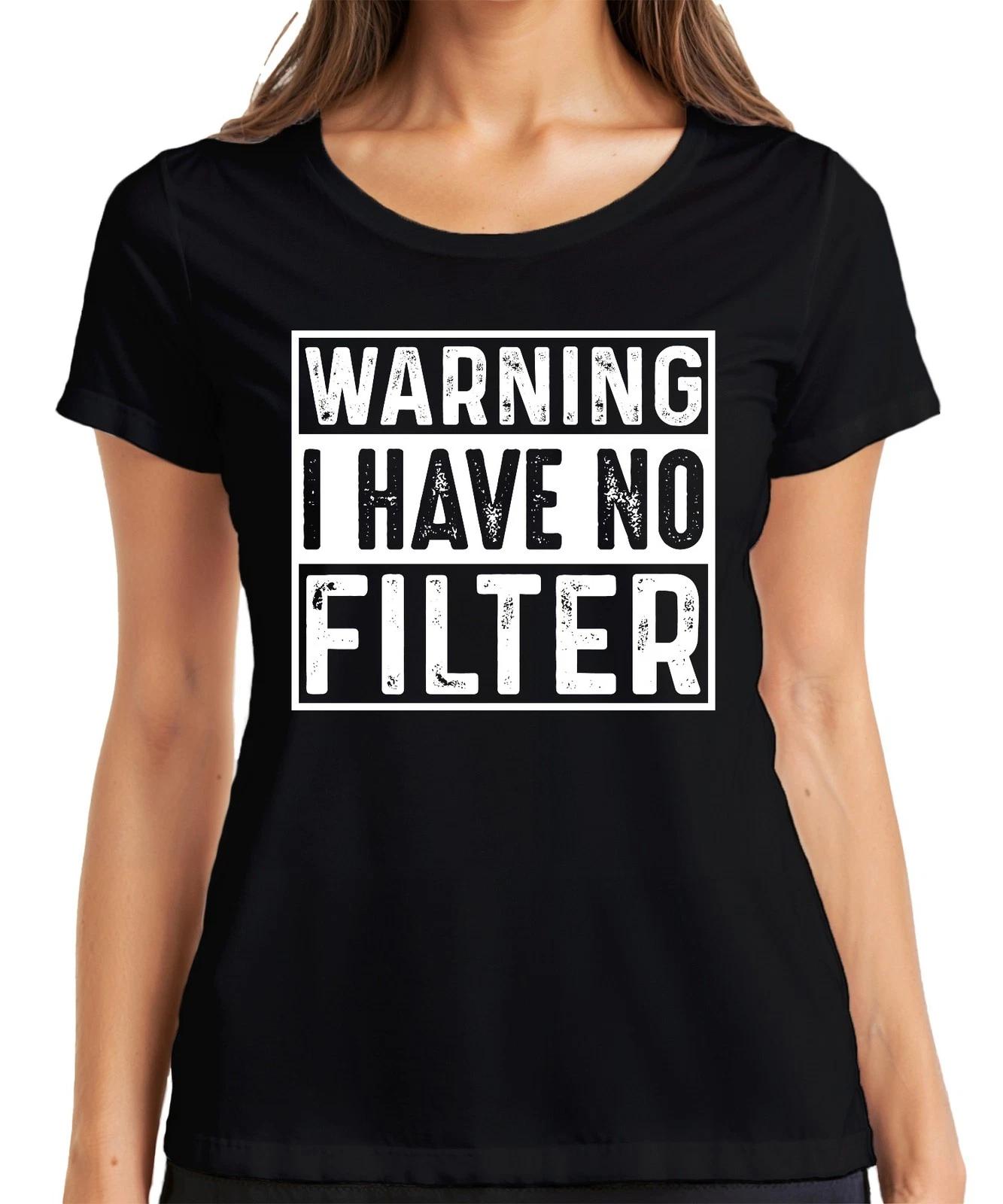 Warnung Ich habe wirklich keinen Filter Frech Sarkastisch Vintage Damen T-Shirt XS