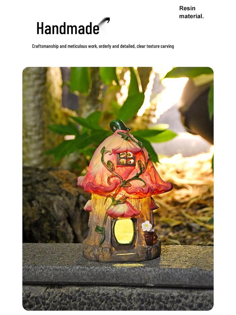 Waterproof Solar Fairy Tale Garden Night Light - Creative Resin Ornament