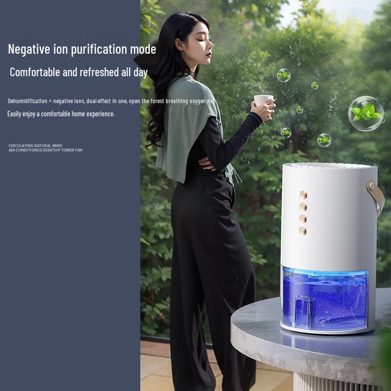 Dezumidificator Silențios Huinan și Purificator de Aer cu Ioni Negativi pentru Casă Dormitor