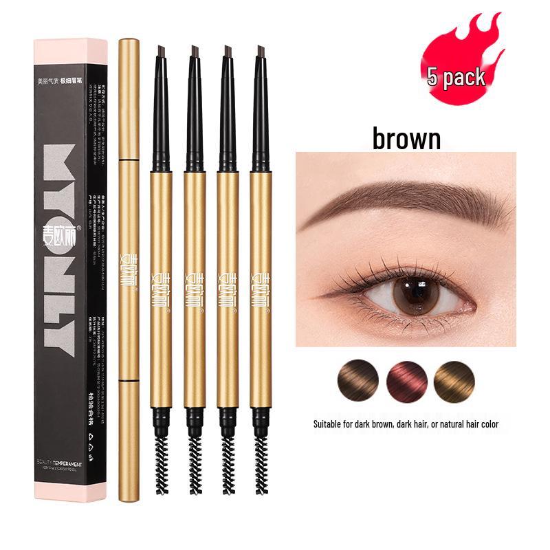Ultra-Fine Gold Bar Eyebrow Pencil: Natural, Waterproof, Sweatproof, Long-Lasting, Non-Fading, Easy Outline for Women