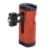 Universial Camera Cage Left Right Side Handle Side Wooden Handle Grip with Cold Shoe Mount 1 4 Inch Screw Hole for DSLR