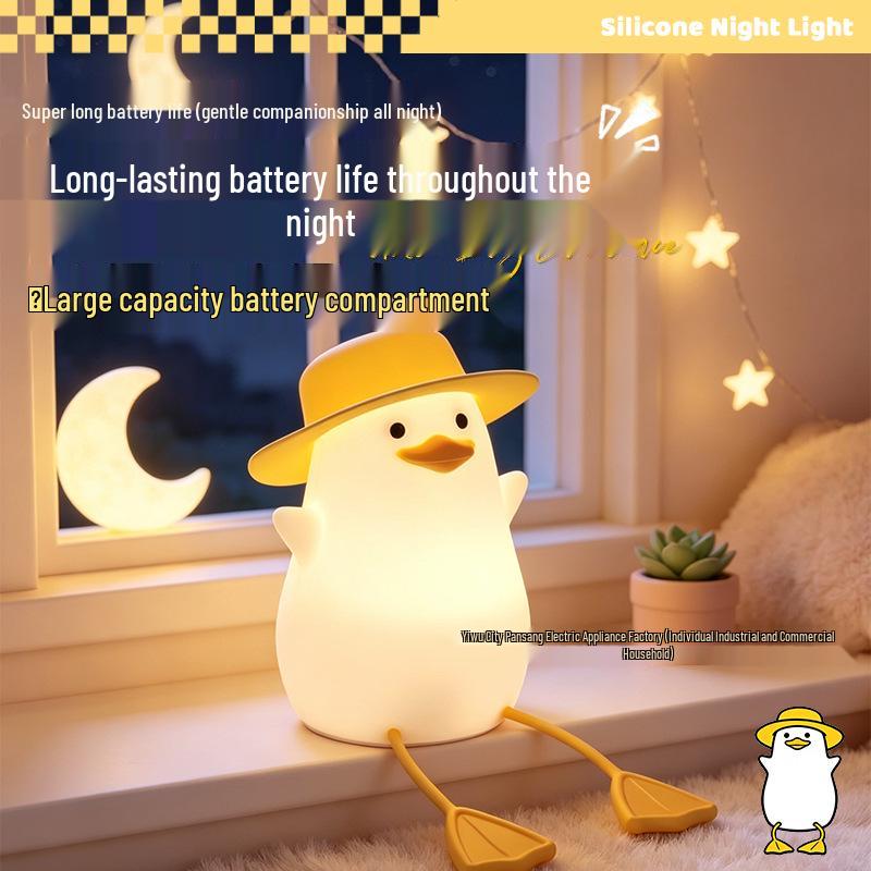 Silicone Panda Night Light: Baby Bedroom Lamp, Eye-Friendly & Rechargeable for Night Feeding