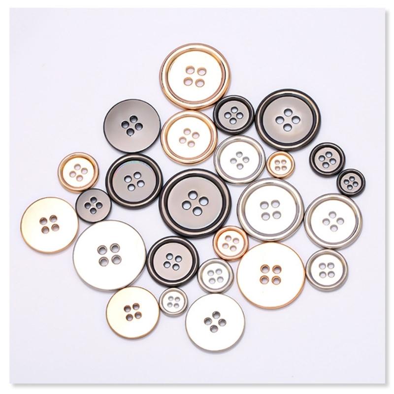 Sturdy Alloy Four Hole Button Ideal for Clothing Sewing Craft and Applications