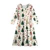 Girls' Maxi Dress - Long Sleeve Pocket Dress Christmas Day