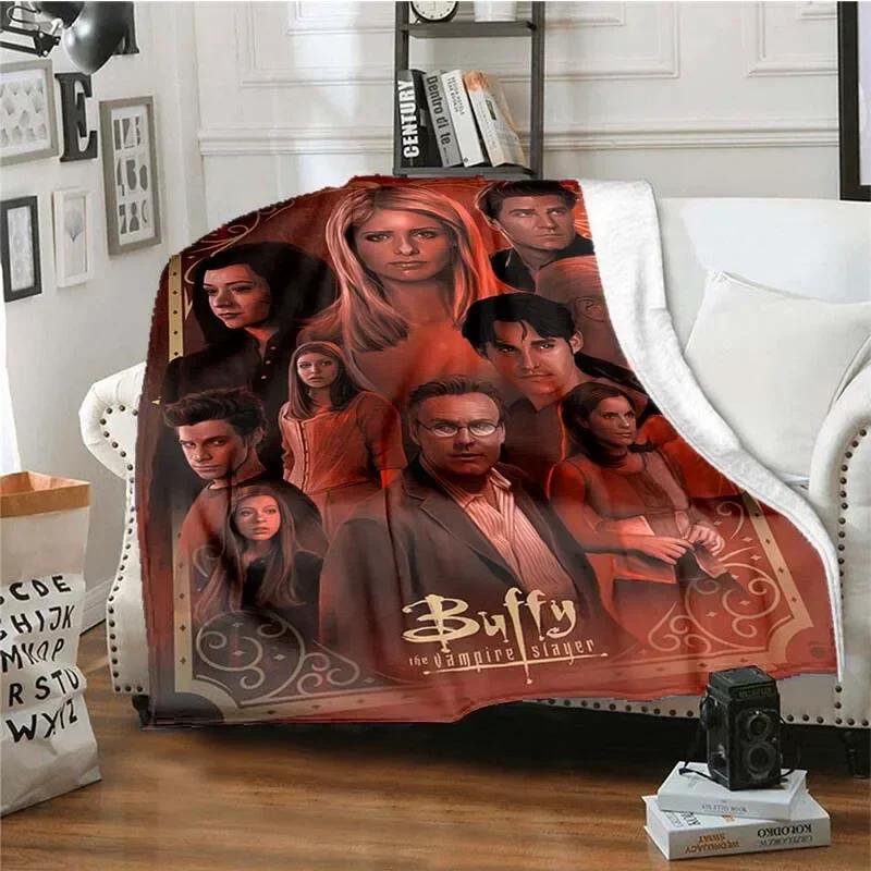 New Buffy The Vampire Slayer Pattern Printed Bed Blanket Winter Soft Flannel Throw Blanket Bedroom Sofa Blankets for Beds Gift