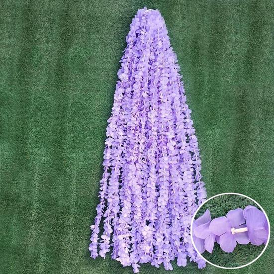 Guirlande de fleurs de glycine artificielle Vigne de fleurs suspendues en fausse glycine pour la maison, l'arche de mariage, le mur, le jardin