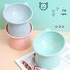 High-Legged Cat & Dog Bowl, Anti-Knockover Design, Slanted for Neck Protection, Cute Water & Food Dish