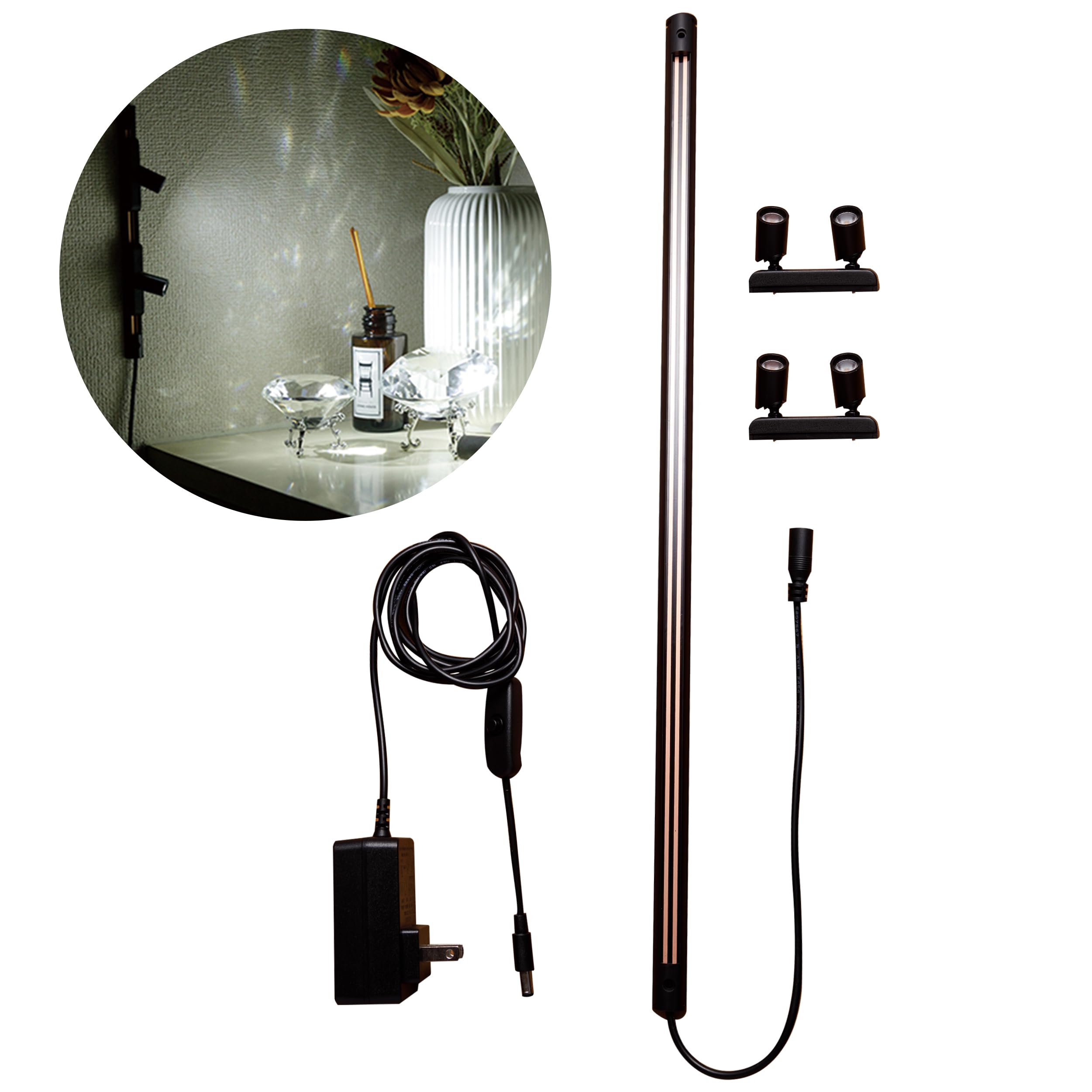 

[Магнитный трековый светильник ANTEL] Миниатюрный прожектор с магнитами для легкого освещения (Комплект рельсов 46 смДневной свет)