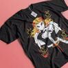 Kyojuro Rengoku TShirt Vintage Anime Unisexga Horror Gift Shirt Black