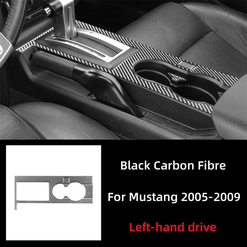 For Ford Mustang GT 2005-2009 S197 Accessories Carbon Fiber Interior Car Gear Box Shift Panel Sticker Trim Frame Cover Decor