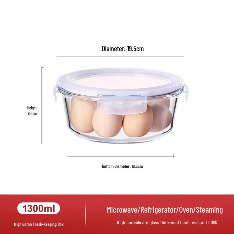 Large Capacity Glass Food Storage Container Set