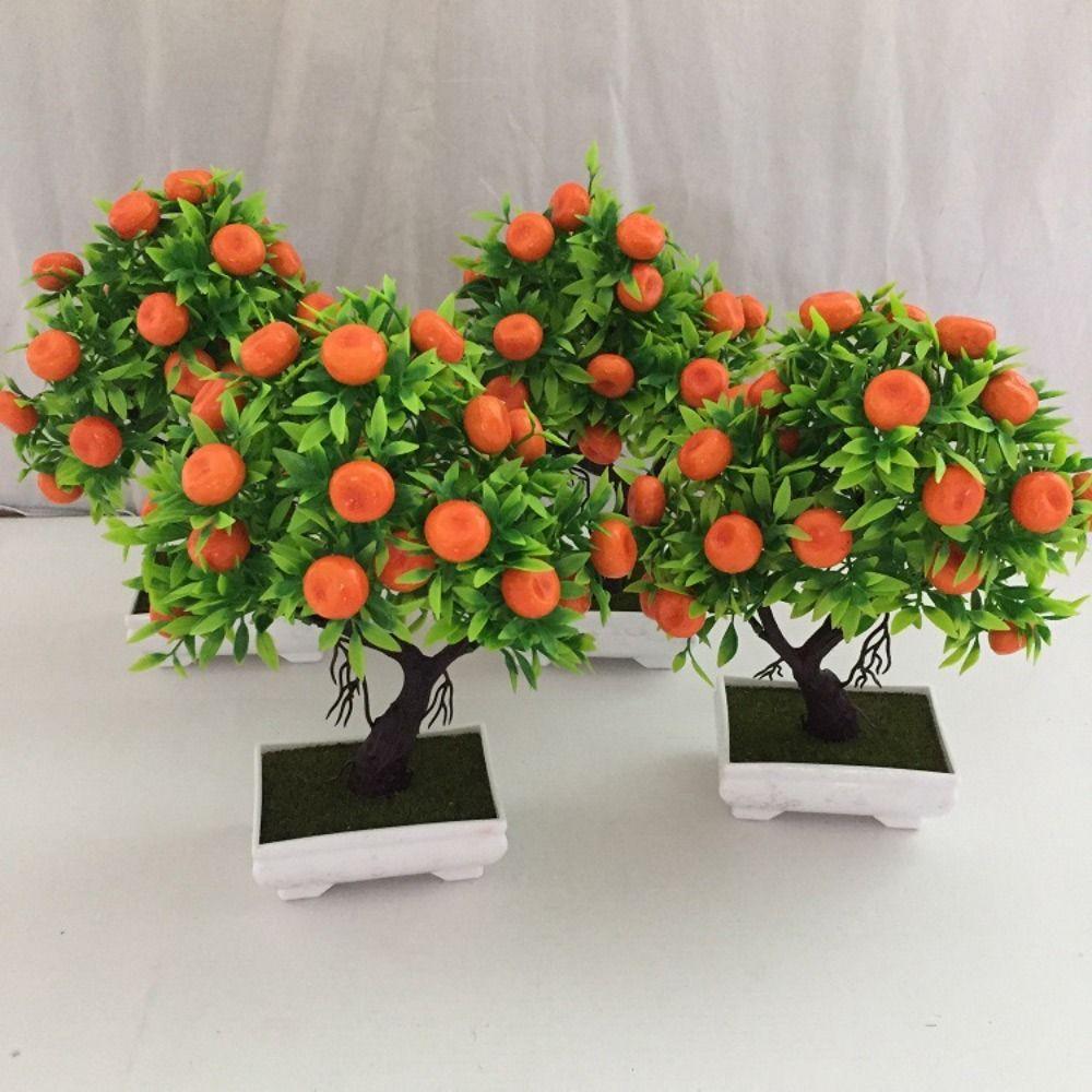 Pomegranate Chili Fruit Tree Potted Multicolor Simulation Plant Potted Home Decoration
