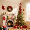 Snowman Head Christmas Tree Topper with Hat Scarf Holiday Decor for Nursery Door Indoor Winter Party Home Christmas Decoration