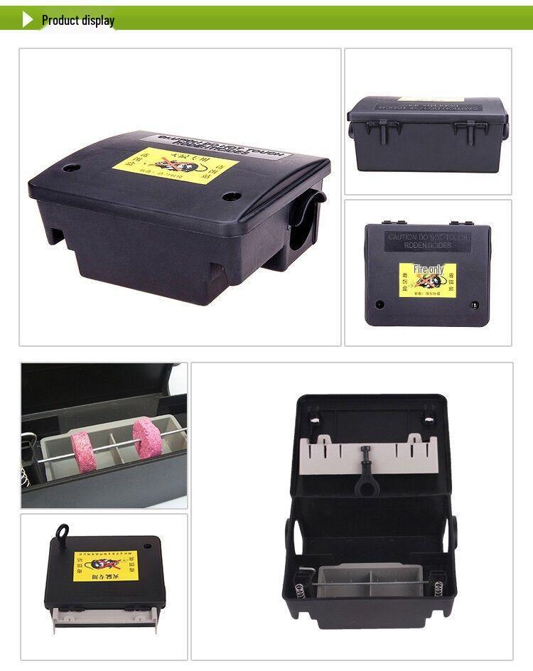 Double-Lock Mouse Bait Station Box with Lock