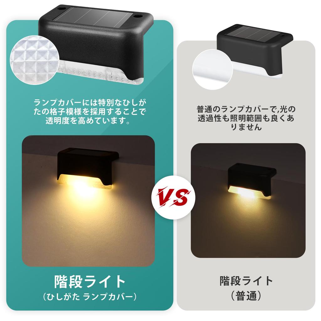 GIGALUMI Solar Outdoor Stair LED Solar Deck Garden IP67 Fence Outdoor Terrace Solar Automatic Warm Set of Eligible for Eligible Invoices Diamond Lamp