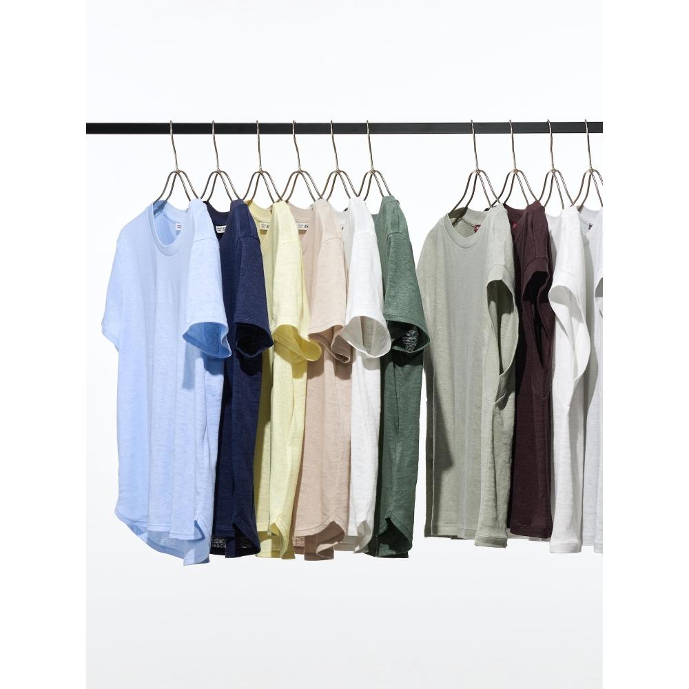 Uniqlo Japan Linen French Sleeve Relaxed Fit Tee