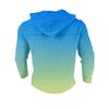 Men's Hooded T-shirt Gradient Color Cotton And Linen Men's Casual Long-sleeved Top