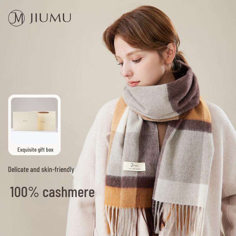 JIUMU Women's 100% Cashmere Scarf