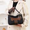 Women's Patchwork Shoulder Bag Large Capacity Nylon Crossbody Bag