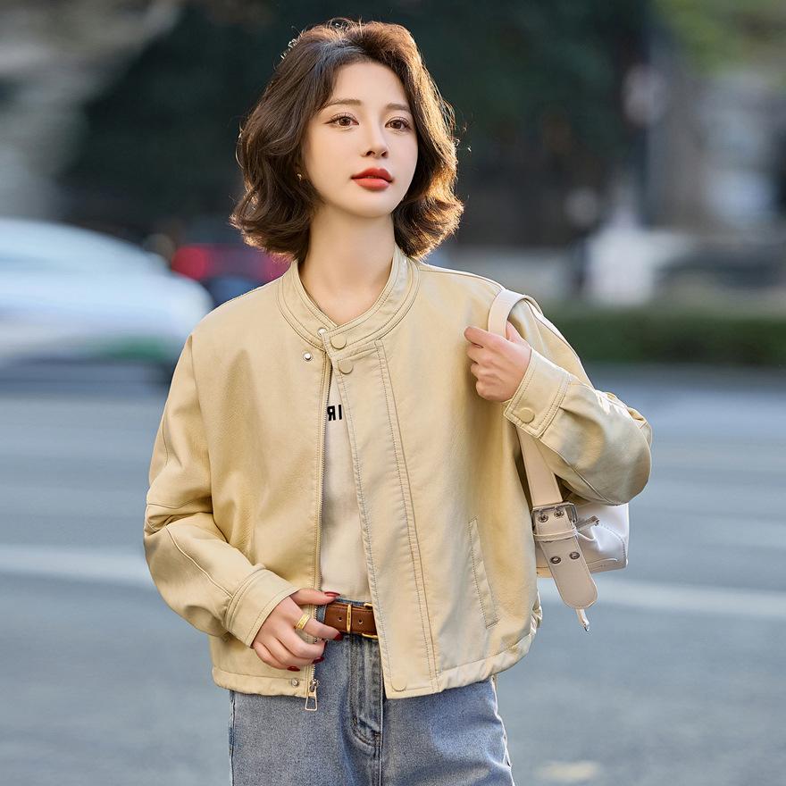 

Европейский дизайн, черная куртка из протеиновой кожи, женская, весна и осень, новая, с рукавами летучая мышь, короткая куртка из ПУ, для маленького роста XL