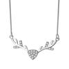 Mori Style Sweet Reindeer Antler Zircon Clavicle Necklace - Christmas Gift