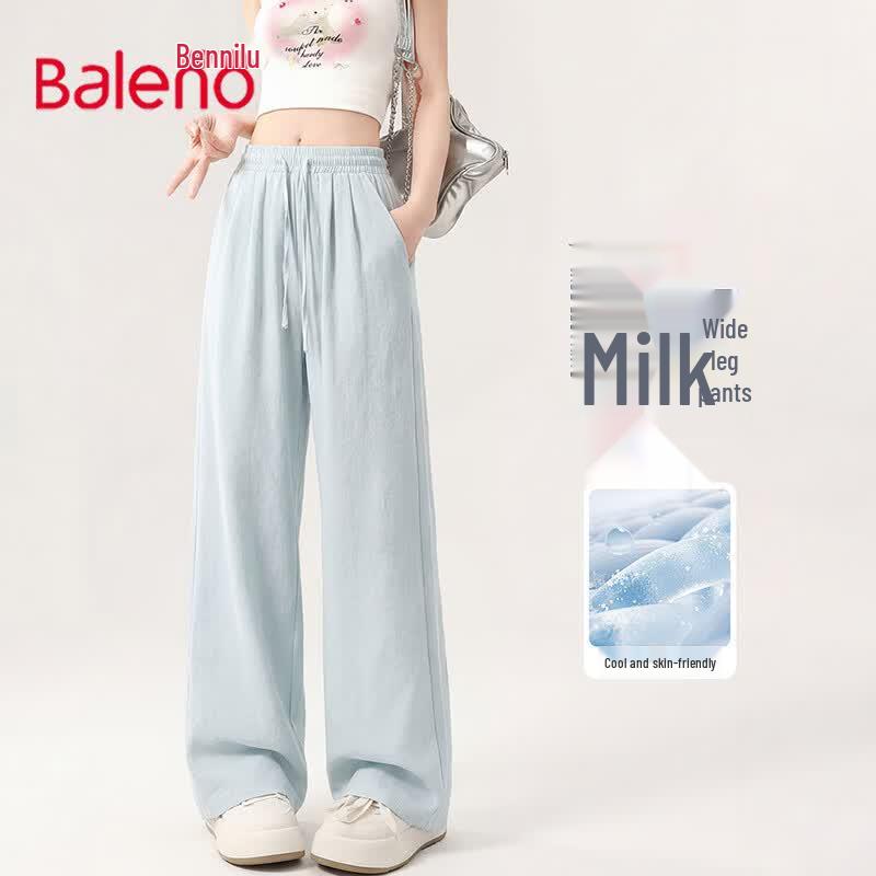 Baleno Women's Lightweight Milk Floss Wide-Leg Pants