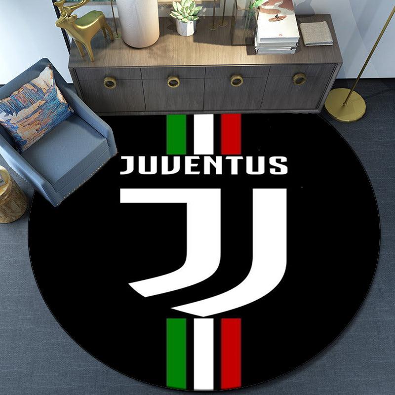 Juventus Endurance Poster Round Rug for Livingroom,Bedroom, Palyroom, Chair Rug, Area Rug, Circle Carpet, Large Size Fan Christmas Gift