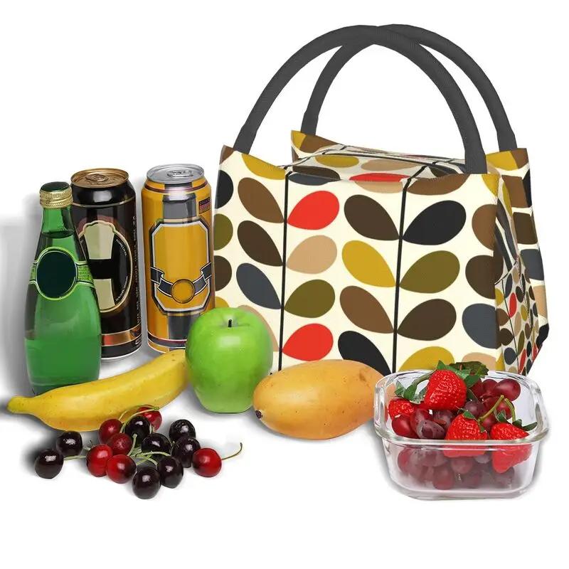Orla Kiely Abstract Multi Stem Insulated Lunch Tote Bag for Mid Century Scandinavian Geometric Cooler Thermal Food Lunch Box
