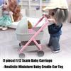 Miniature Baby Cradle Model Figure Doll House Nursery Room Scene Display Accessory Realistic Design 1/12 Scale Furniture