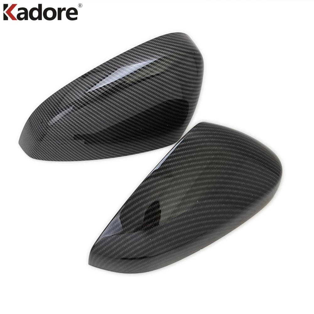 For Peugeot 3008 GT 2016-2018   Carbon Fiber Car Door Rearview Mirror Cover Trim Side Wing Mirrors Cap Shell Accessories
