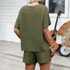 Fashionable Women's Temperament Loose Short Sleeved Shorts Set