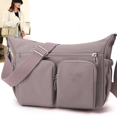 Women's Shoulder Bag Solid Color Nylon Lightweight Waterproof Mother Bag