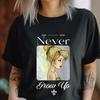 Ladies   Tinker Bell Never Grows Up Tshirt Four Seasons Pure Cotton Casual Fashion Unisexs and Womens Street Wear